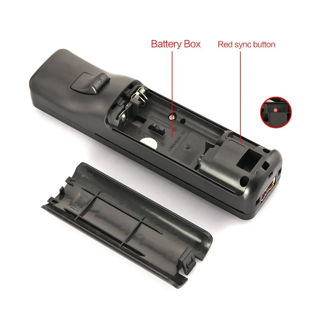 Remoto sem Fio para Wii Construído em Movimento Nunchuk com Case de Silicone à Prova de Choque 2 em 1 Vigrand Preto Controlador Mais 5 Pçs - Image 4