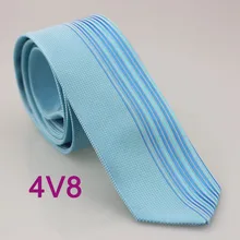 Yibei Coachella Галстуки Небесно-Голубой Средства ухода за кожей Шеи Галстуки узкий левый и правый Contrast Striped пледы Галстук Тощий высокое качество Средства ухода за кожей шеи галстук для для мужчин