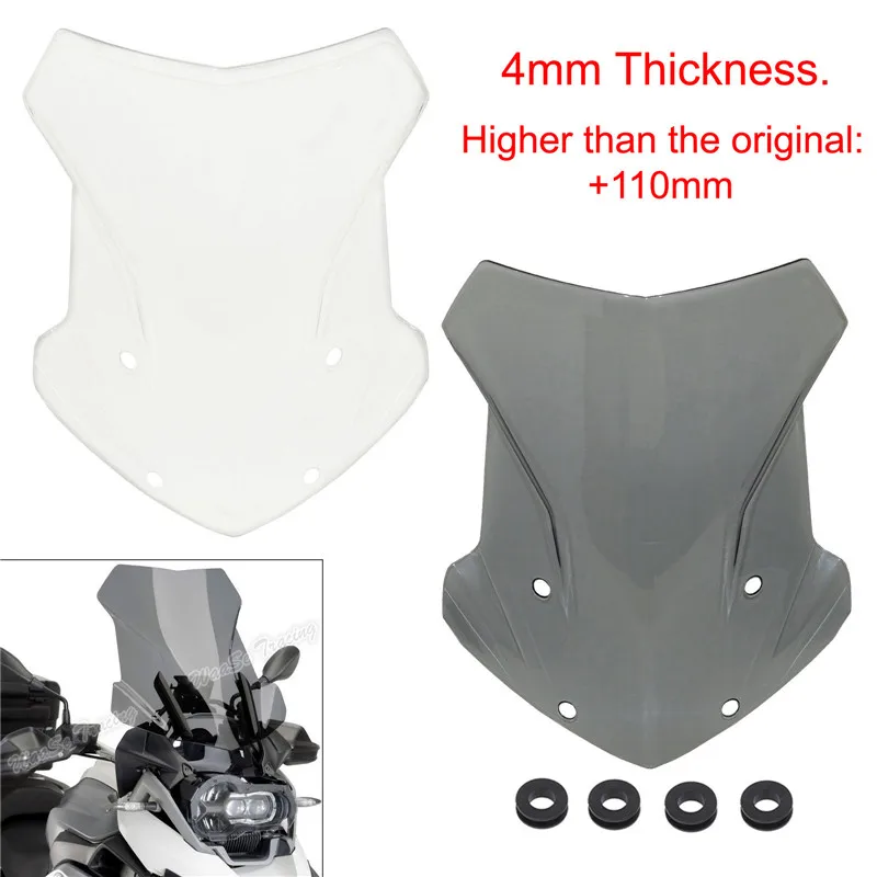 

H: +110MM Front Windscreen Windshield Wind Screen Shield For BMW R1250GS R1250GSA R 1250 GS GSA ADV Adventure HP 2018 2019 2020