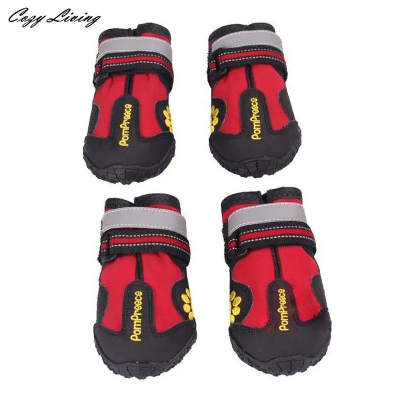 Pet Shoes Dog Waterproof 1 Set Pet Boots for Medium to Large Dogs