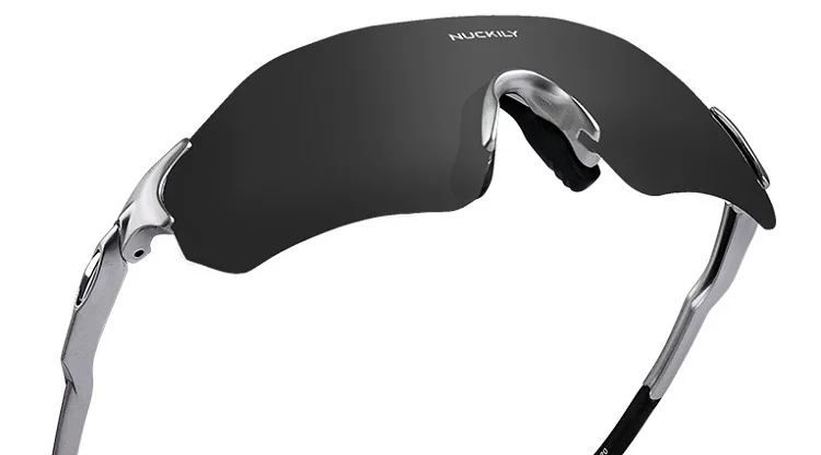 NUCKILY No Border Cycling Glasses Lightweight Running Glasses TR90 Frame Sunglasses For Road Bike and Mountain Bike PA08