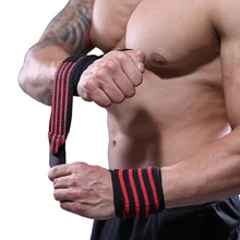 2pcs/set Wrist Wraps Wristband Gym Wrist Support Braces Strap For Weight Lifting Powerlifting Crossfit Fitness Strength Training