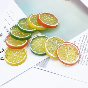 

3pcs Artificial plants christmas decor for home wedding household products plastic Lemon slices Child toy cheap Fridge sticker