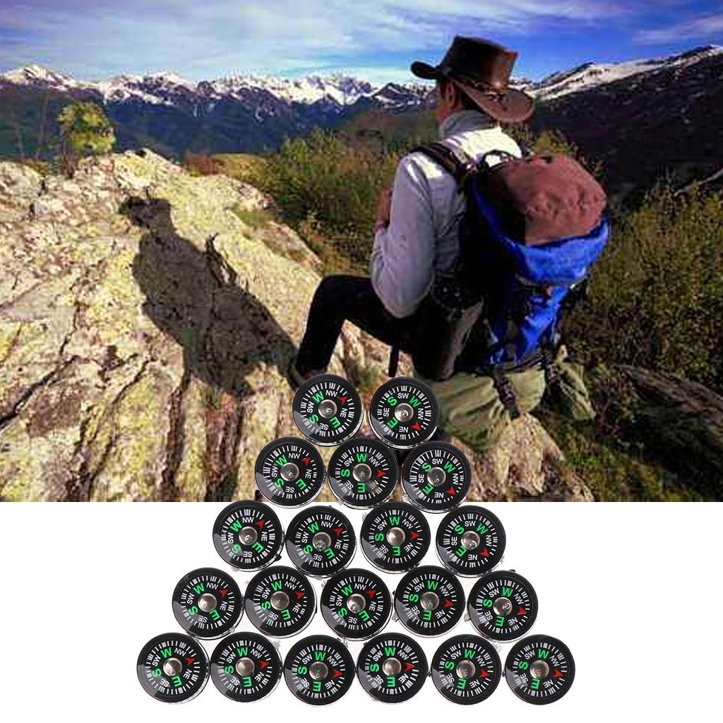 20 шт. карманные мини компасы 12 мм|survival compass|button compasspocket compass |