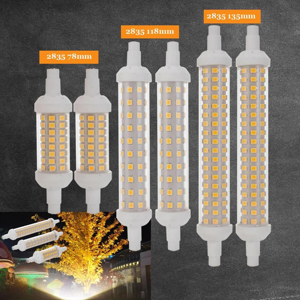 Ceramic Body R7s Led 10w 15w 20w Smd 2835 78mm 118mm 135mm R7s Led Light Bulb Ac220v Energy Saving Replace Halogen Light - Led Bulbs & Tubes AliExpress