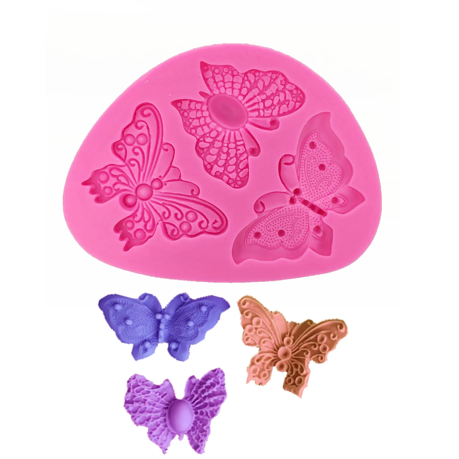 3D Butterfly Shape Silicone Chocolate Fondant Mold Cake Soap Mould Decoration 9L