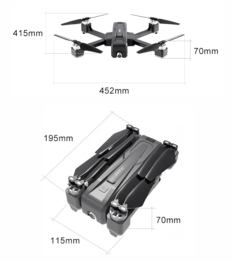 JJRC X11 складной Радиоуправляемый Дрон 5G wifi FPV 2K камера gps 20 мин Время полета