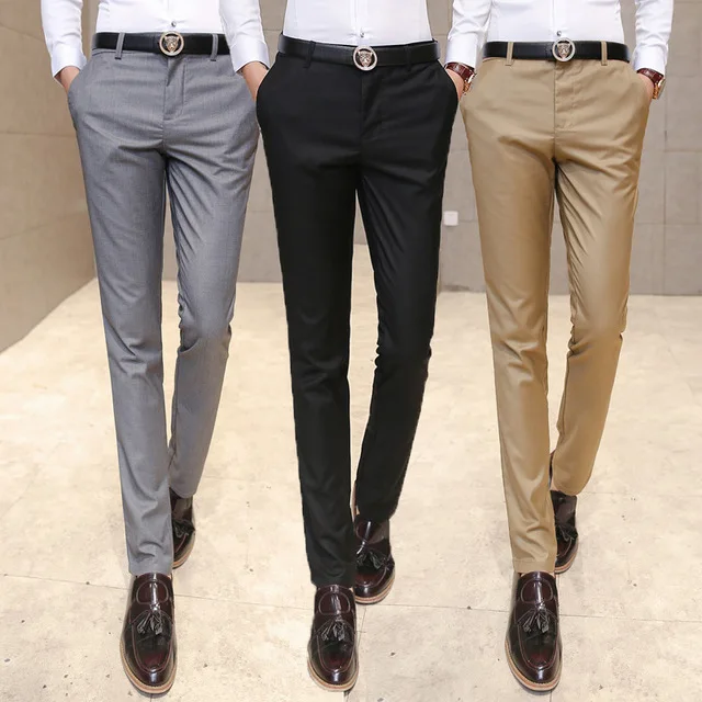 skinny leg dress pants for men