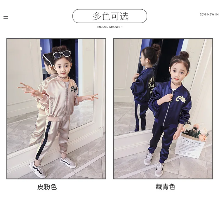 new autumn cotton kids clothes girls clothing baby outfits Long Sleeve+ Pants 2PCS Suits sport clothing set trainsuit kids