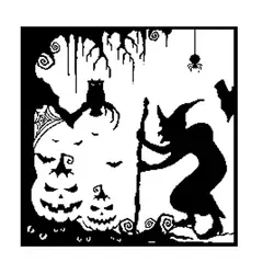 16.6 см * 16.6 см ведьмы праздник кошка забор Happy Party Сова паук мода автомобиль-Стайлинг Виниловая наклейка для автомобиля стикеры s6-3973
