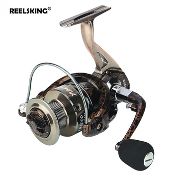 

REELSKING FTC Seamless Full Metal Fishing Reel Baitcasting Spinning Casting 13+1 Carp Bait Drag Power Fishing Reel for Bass Pike