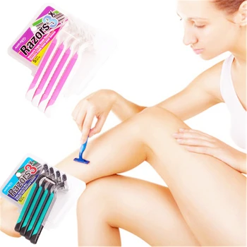 

Top quality 4pcs/lot Manual razor for shave Leg,Armpit hair Sharpener Women Shaving Razor Blades Discounted