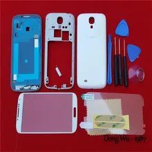 Replacement Cell Phone Case Full Housing Cover Case Door Back Battery Cover Case Screen Glass Lens For Samsung Galaxy S4 i9500