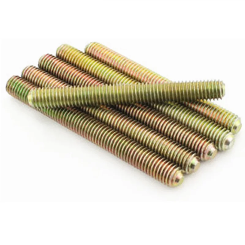

M4*40 mm 100pcs coated double headed screw thread free head full thread rod