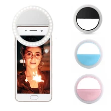 Портативный светодиодный светильник-вспышка для селфи для камеры и телефона, кольцевой светильник для фотосъемки для любого смартфона
