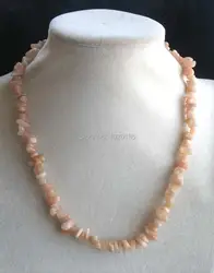Wow! Розовый sunstone барокко 5-8 мм ожерелье 17 дюймов Натуральные бусы оптовая продажа, fppj