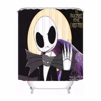 

Custom The Nightmare Before Christmas Shower Bath Bathroom Curtain Mildewproof Waterproof Polyester Various Sizes#0421-21-59