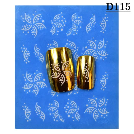 1 лист белый цветок Виноградная лоза переводные наклейки для ногтей красивые женские DIY наклейки для ногтей NC268