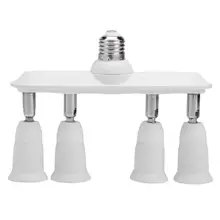 Поворот Универсальный E27/E26 к 4E27/E26 светодиодный основание держателя лампы гнездо Splitter света лампа конвертер переходная головка держатель