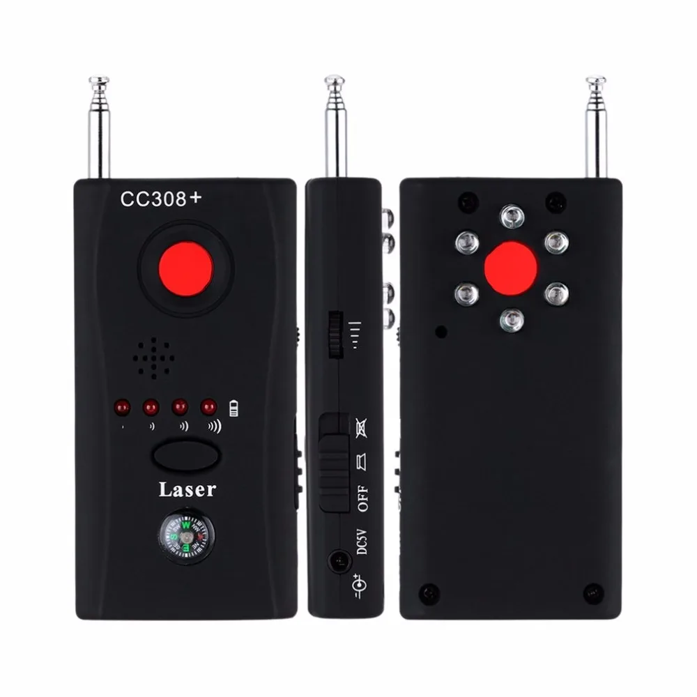 

LESHP CC308+ Full Range Wireless Camera GPS Anti-Spy Bug Detect RF Signal Detector GSM Device Finder EU US Plug built-in Battery