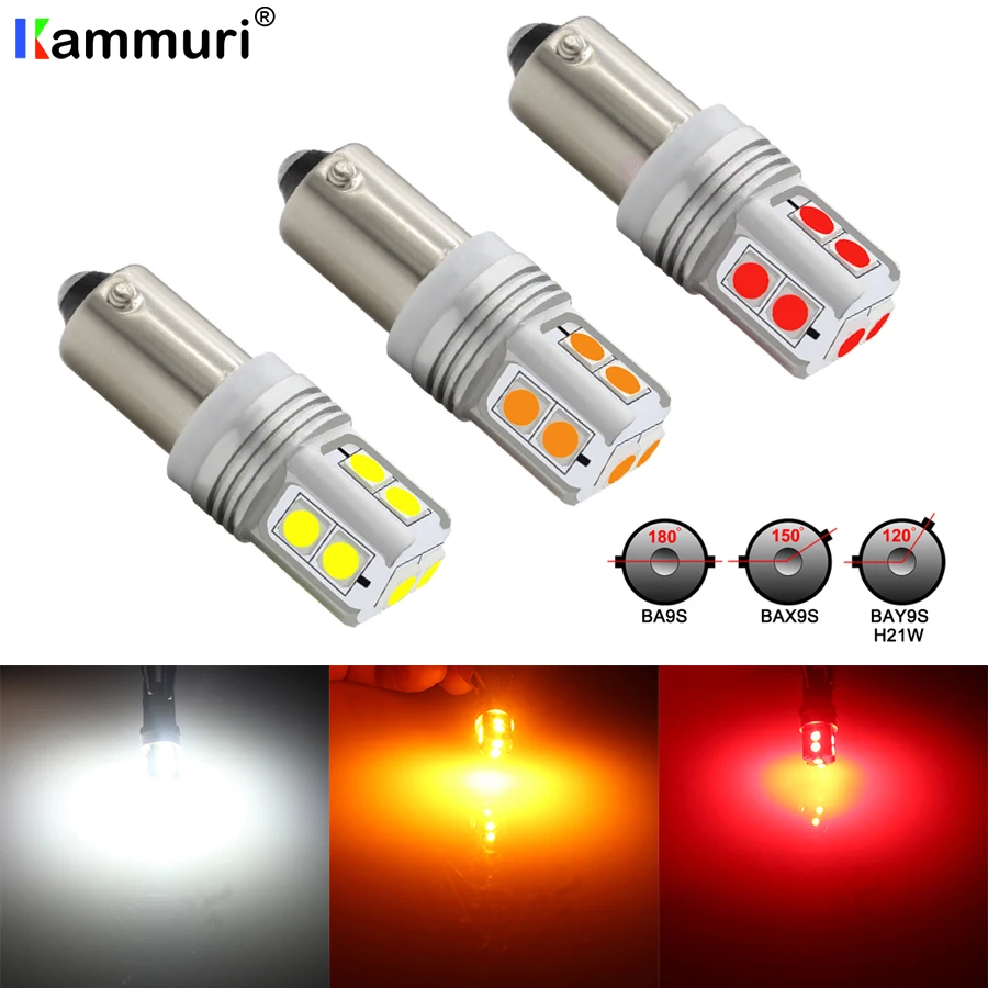(4) BAY9S H21W led Canbus BA9s BAX9s H6W для автомобиля обратный сигнал поворота стоп-сигналы или