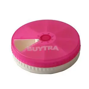 

Weekly Rotating Pill Box Travel Pill Case Splitter Pill Organizer Medicine Box Cutter 7 Day Pill Container Pastillero