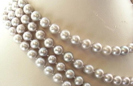 

N3240 80"8- 9MM GRAY ROUND FRESHWATER CULTURED PEARL NECKLACE 28% Discount NEW
