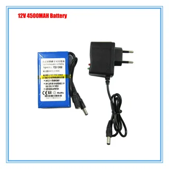 

12 V Battery 12V DC 12V 4500mAh Li-ion Battery Rechargeable Lithium Battery with charger for CCTV Camera 50PCS/LOT Free shipping