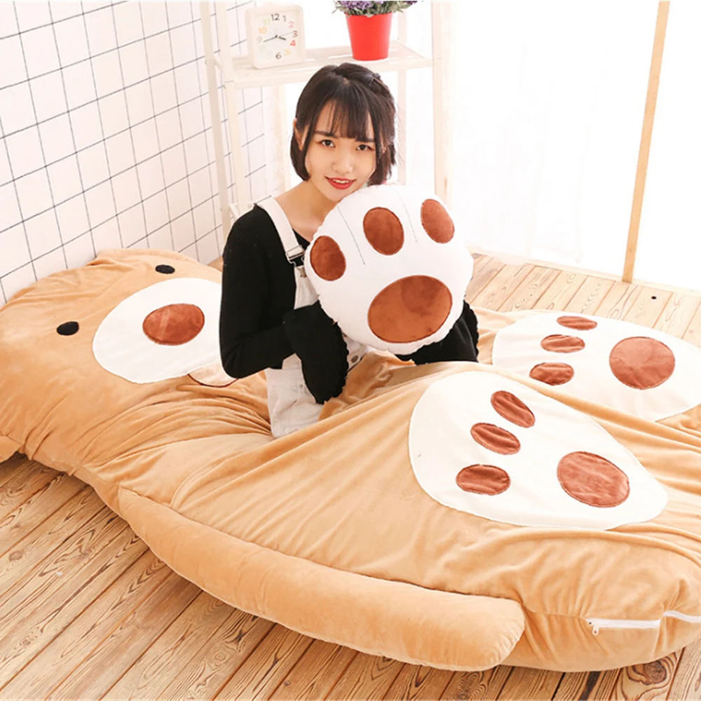 Прекрасный мультфильм Медведи Beanbag гигантская мягкая плюшевая мягкая кровать коричневый медведь диван татами мат 180 см x 120 см подарки для детей