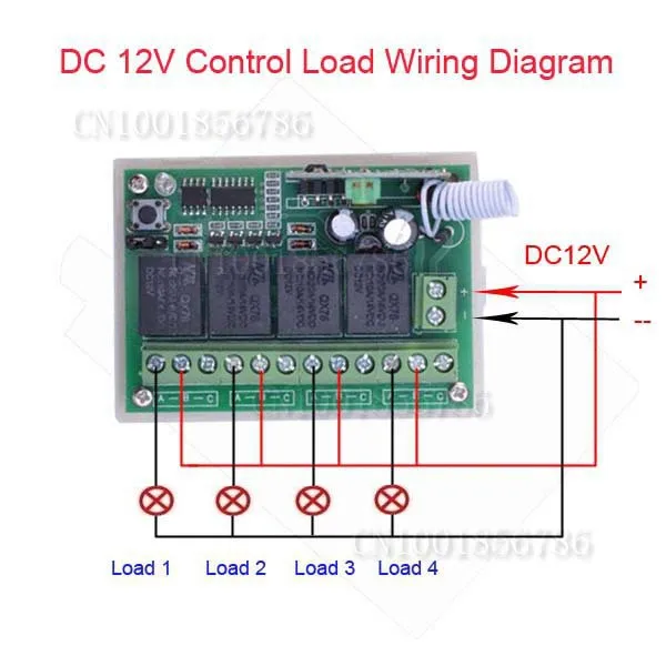 4 Channel Dc 12 V 4ch Rf Wireless Remote Control Beralih Sistem 315 Mhz 433 Mhz Transmitter Dan Receiver Controle 315 433 4chtransmitter Switch Aliexpress