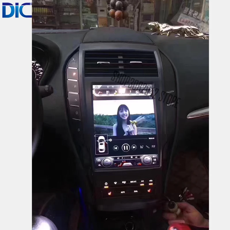 Best DLC Android system vertical screen video gps car multimedia player navigation For Lincoln MKC 3