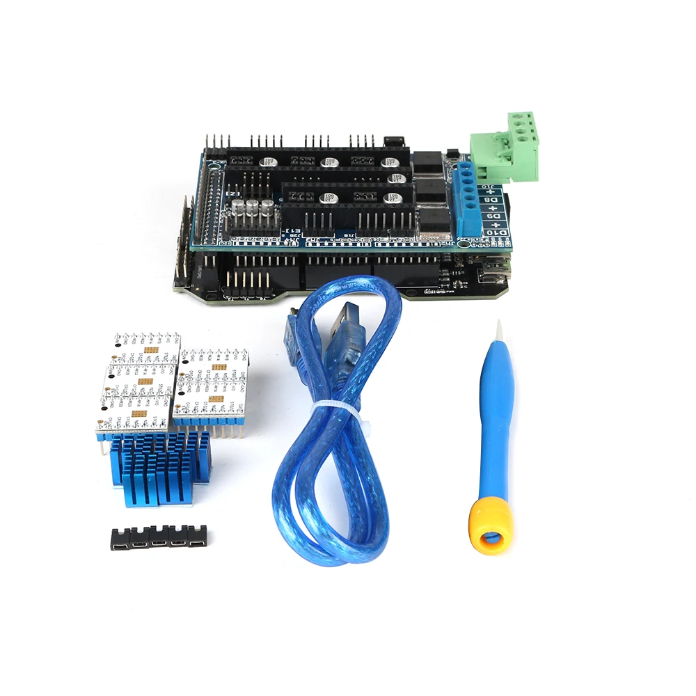 Peças de Impressora Placa de Controle de Atualização Driver de Motor r3 + Ramps Painel de Controle + 5 Re-braço Mega 1.5 Pcs Tmc2100 V1.3 3d 32 Bit 2560 4 Peças de Impressora 3D RE-BRAÇO 32 Bit