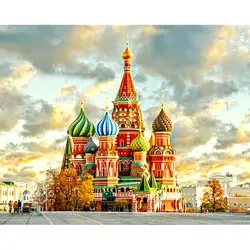 5D DIY Алмазная картина, вышивка крестиком, полный квадратный/круглый дрель "Св. Церковь в Санкт-Петербурге" 3d-бриллиантовая вышивка Мозаика
