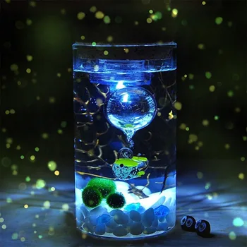 

12 CM Glass Bottle Jar Hydroponic Terrarium Container Light LED Cork Stopper Ecological Bottle Night Lights Gifts