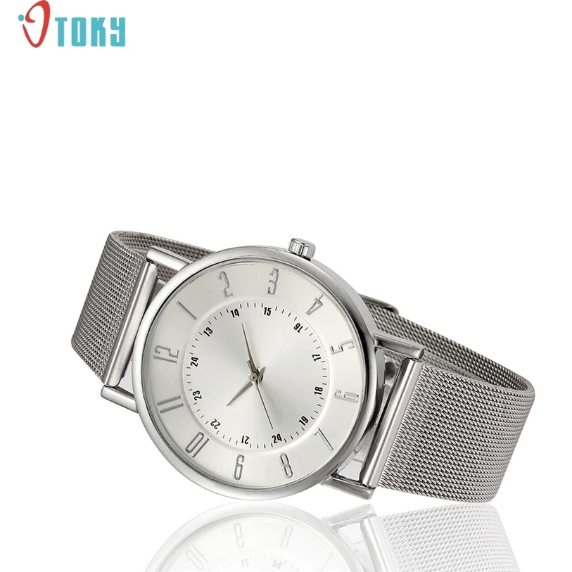 Womens Fashion Classic Gold Geneva Quartz Stainless Steel Wrist Watch