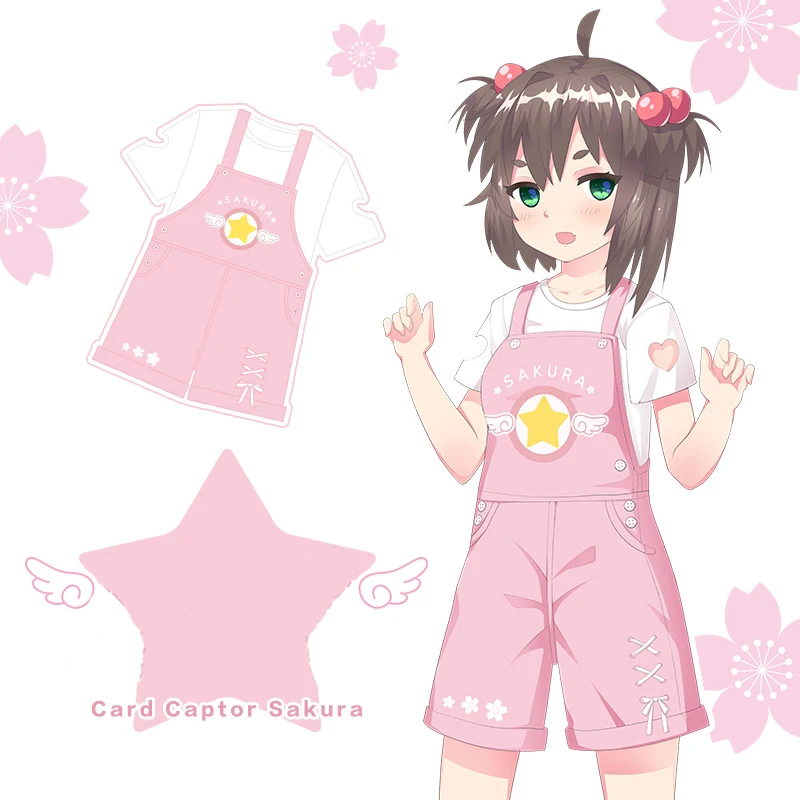 

sakura card captor Cardcaptor Sakura Kinomoto Sakura Cosplay adult costume special style rompers
