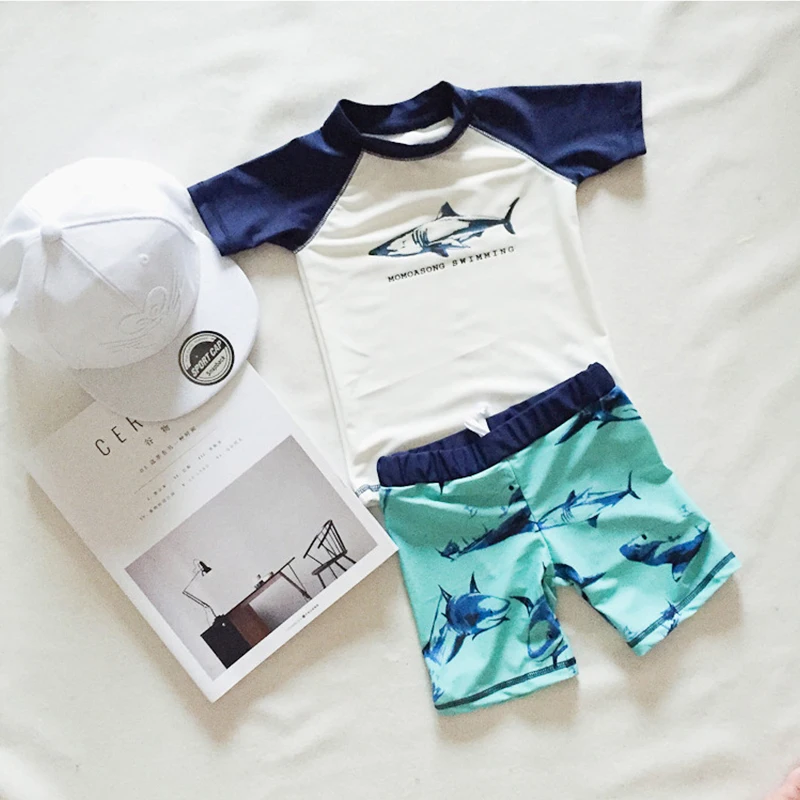 

Children Swimming Trunks For Girls Little Boys Bathing Clothing Set New Swimsuit Kids Male Baby Shark Surf Clothes Pool Costume