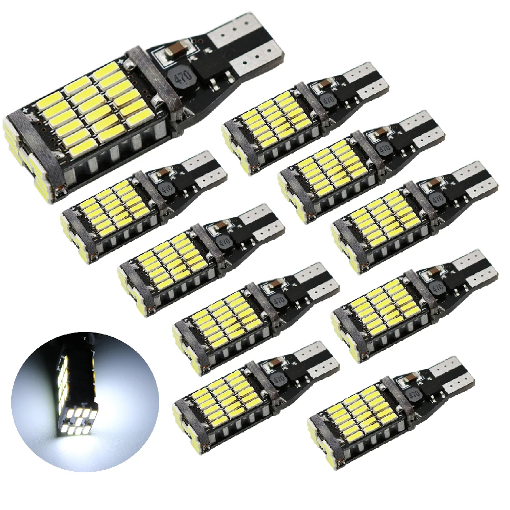 YSY 10X Canbus 921 912 T10 T15 45 светодиодный 4014 SMD 45SMD светильник s без полярности лампа