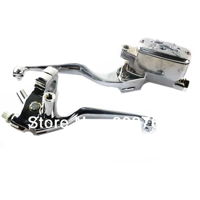 

2x Chrome 1" 25mm Handlebar Brake Clutch SKULL Lever Custom Motorcycle For Harley Honda Chopper Touring Kawasaki Yamaha