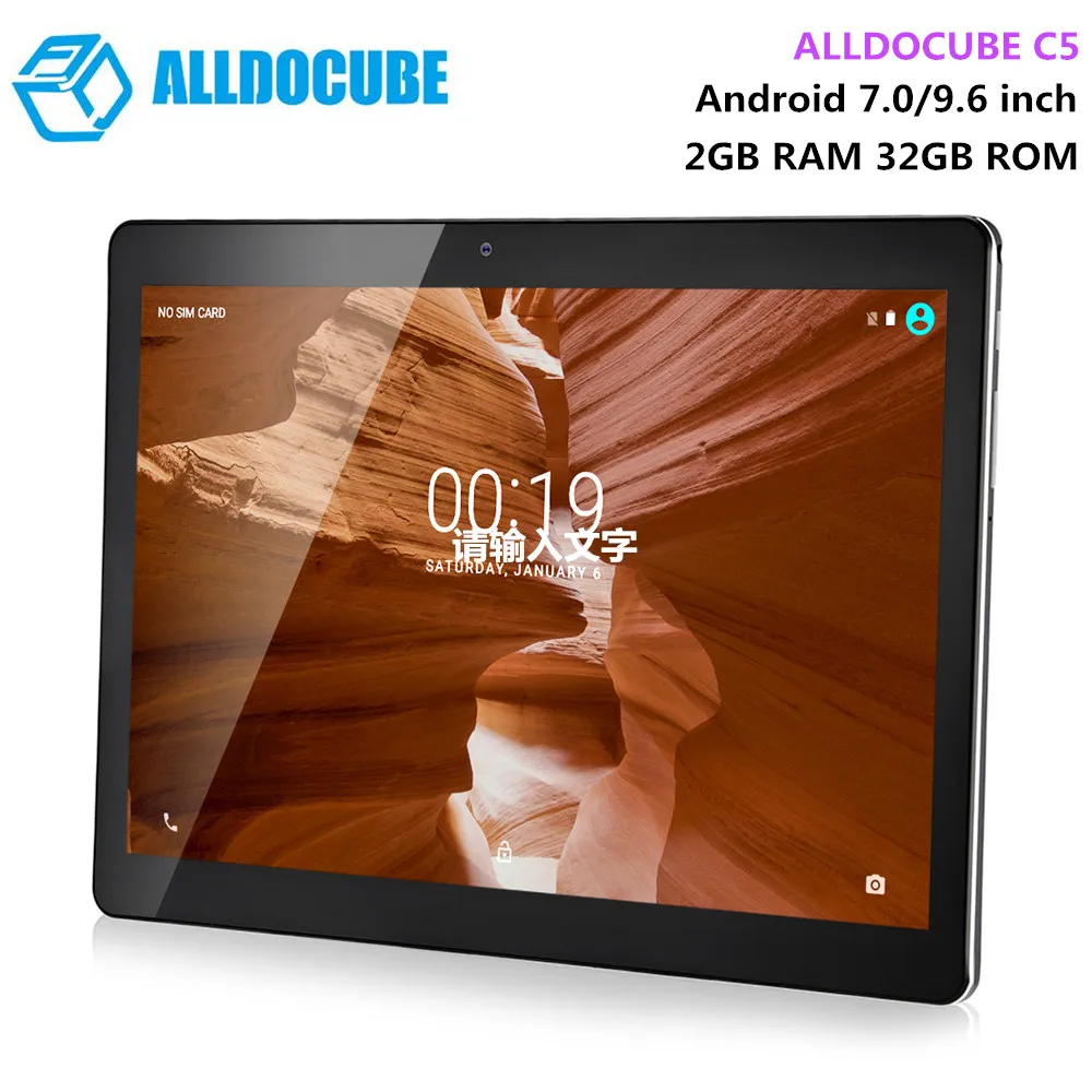 ALLDOCUBE C5 4G Phablet 9 6 дюймов Android 7 0 планшеты PC MTK6737 1 3 ГГц 2 ГБ 32 WiFi Две sim карты Передние