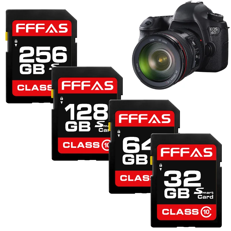 Горячая perfessial sd-карта 8 ГБ 16 ГБ 32 ГБ класс 10 SDHC 64 Гб 128 ГБ 256 Гб класс 10 SDXC высокая скорость для камеры