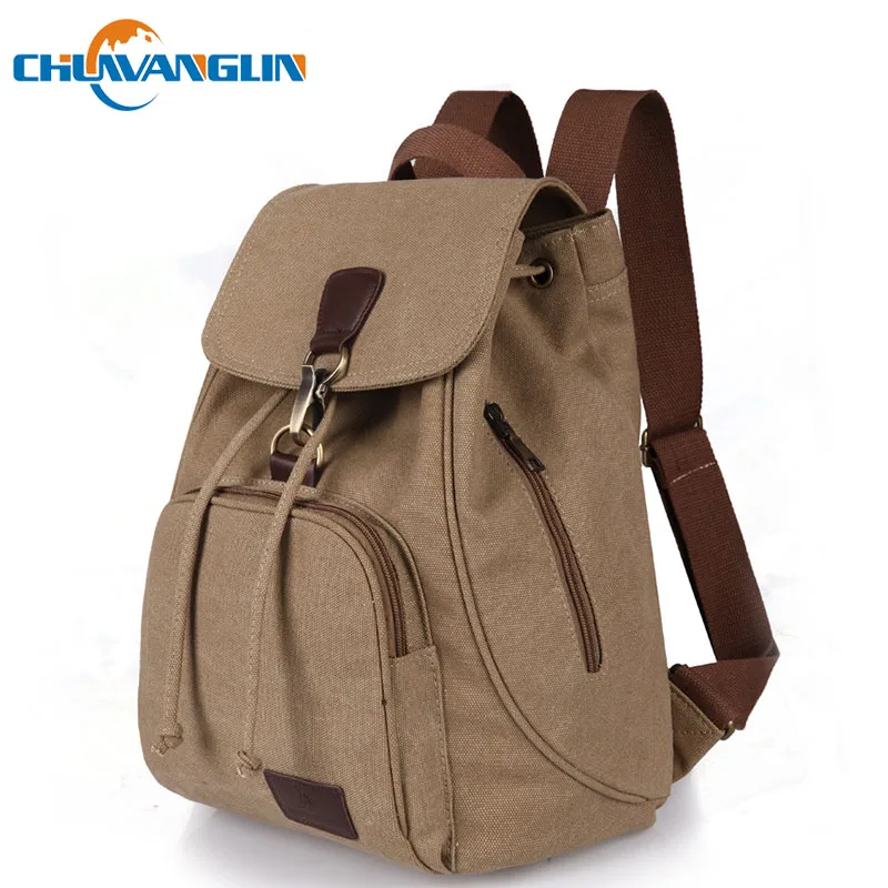 Chuwanglin الأزياء قماش النساء على ظهره عارضة نقية اللون امرأة السفر حقيبة خمر سعة كبيرة سيدة حقيبة مدرسية حقيبة لابتوب