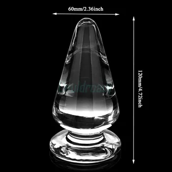 Large Crystal Butt Plug Vagina Ball Big Pyrex Glass Anal Dildo Bead Adult Sex Toys for Women Men Gay Masturbator 4