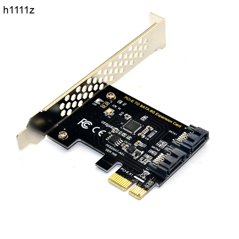 PCI Express SATA 3 карта контроллера 2 порта PCIe III 6 ГБ/сек. внутренний адаптер конвертер