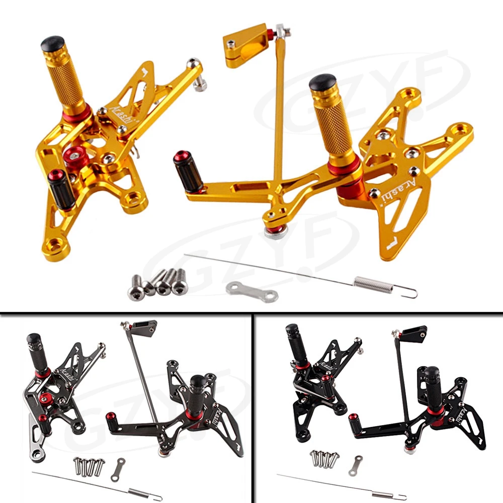 

Motorcycle Adjustable Rearset Rear Set Footpegs Foot Rest Peg For Yamaha YZF R1 YZF-R1 2007 2008 Pair Spare Parts 2PC