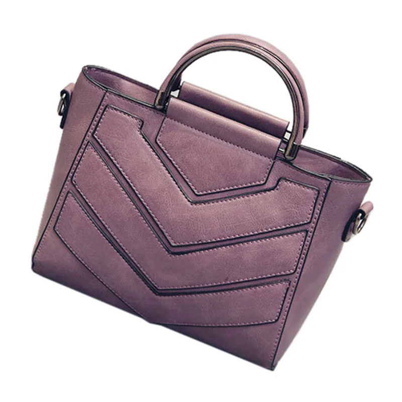 

Luxury Women Bags Messenger Bag Tote Shoulder Hand Bag Leather Handbag Purple