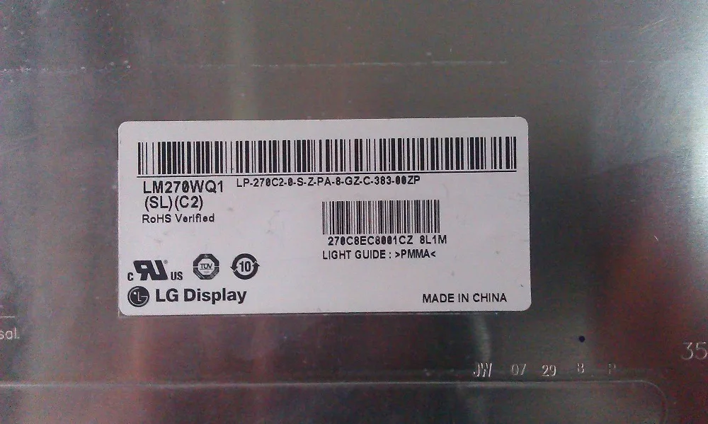 LM270WQ1 SDE3 LM270WQ1 SD E3 27 0 inch lcd display used for apple iMac A1312 AIO