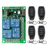 Télécommande sans fil RF, dc 12V 24V 4CH, interrupteur d'éclairage, sortie de relais 10a, Module récepteur Radio + émetteur, portes de Garage/lampe ► Photo 1/4
