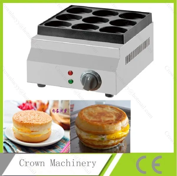 Non stick Commercial Pancake Maker Baker Machine;9 holes electric