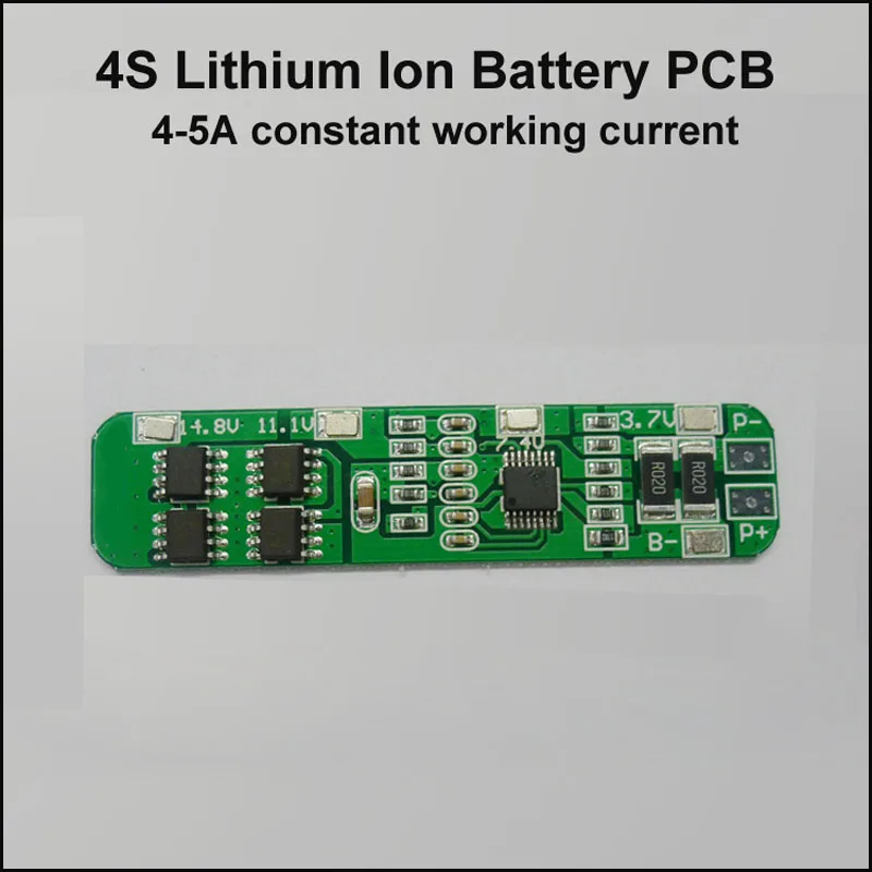 

4S 16.8V lithium ion battery PCB 14.8V BMS for 18650 battery and lithium polymer battery pack with 4-5A working current